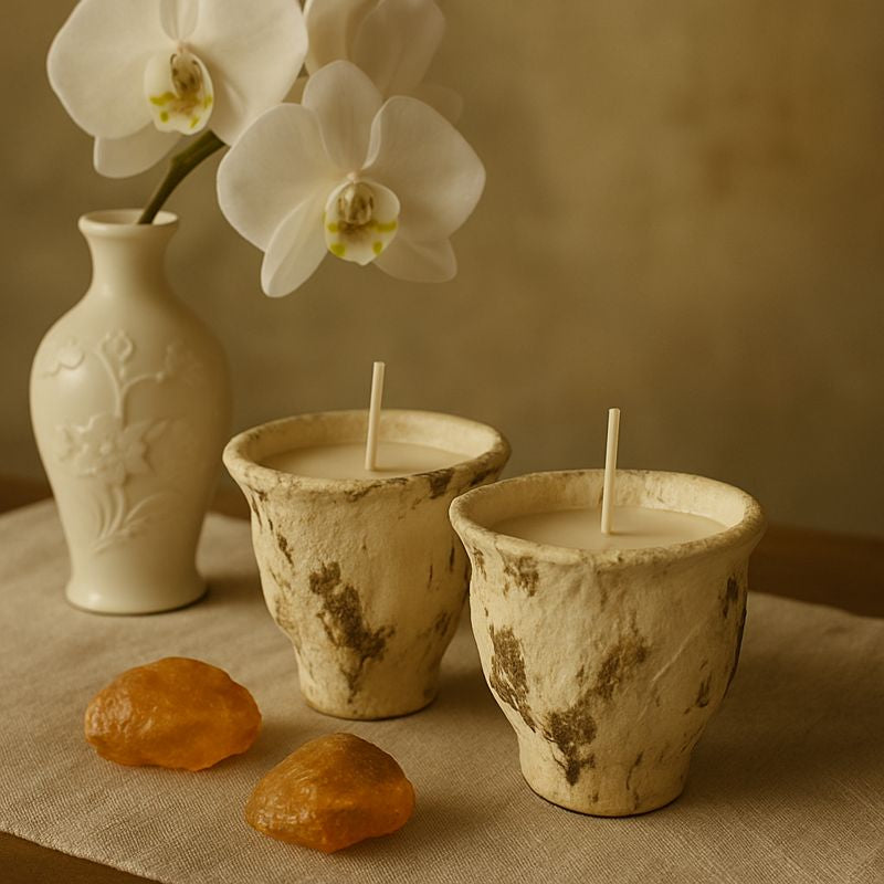 White Orchid Amber orchid amber scented candle by ONEKILN