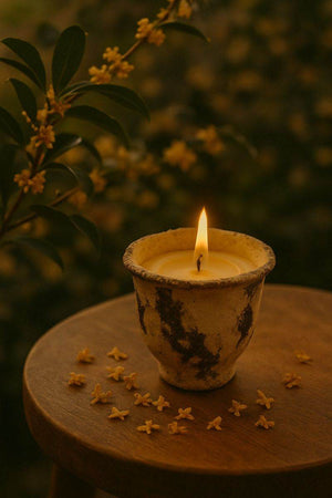 ONEKILN Osmanthus Scented Candle with golden floral aroma and apricot sweetness