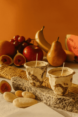 Pear Amber Scented Candle by ONEKILN with fresh pear and warm amber fragrance